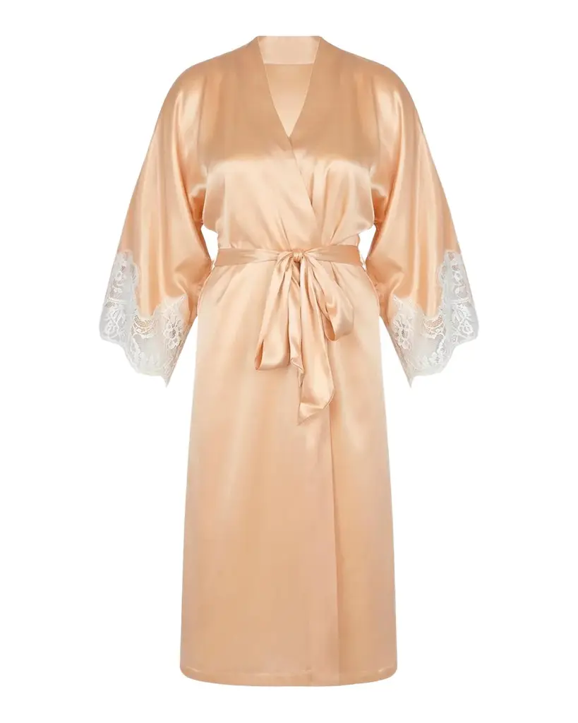 Lise Charmel Splendeur Lace-Trim Silk-Blend Robe