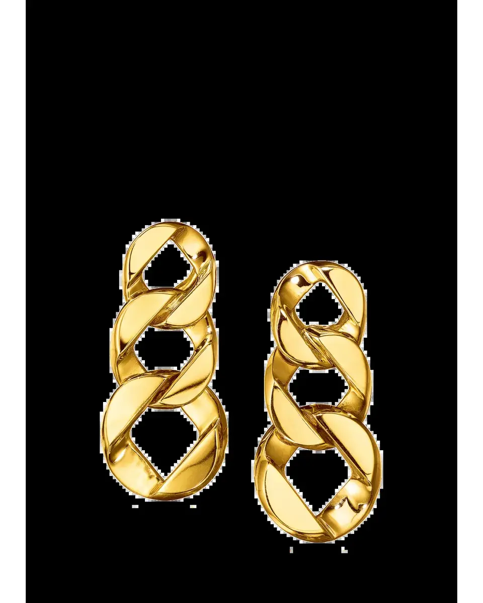 VERDURA 18K Yellow Gold Curb-Link Piccolo Clip-On Earrings | Thumbnail 2 VERDURA 18K Yellow Gold Curb-Link Piccolo Clip-On Earrings | Thumbnail 2