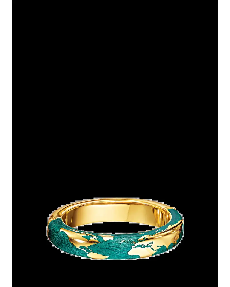 VERDURA 18K Yellow Gold Green Enamel Day Bangle | Thumbnail 2 VERDURA 18K Yellow Gold Green Enamel Day Bangle | Thumbnail 2
