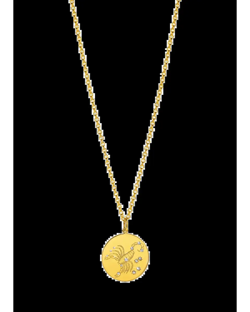 VERDURA 18K Yellow Gold Diamond Zodiac Necklace, Scorpio | Thumbnail 2 VERDURA 18K Yellow Gold Diamond Zodiac Necklace, Scorpio | Thumbnail 2