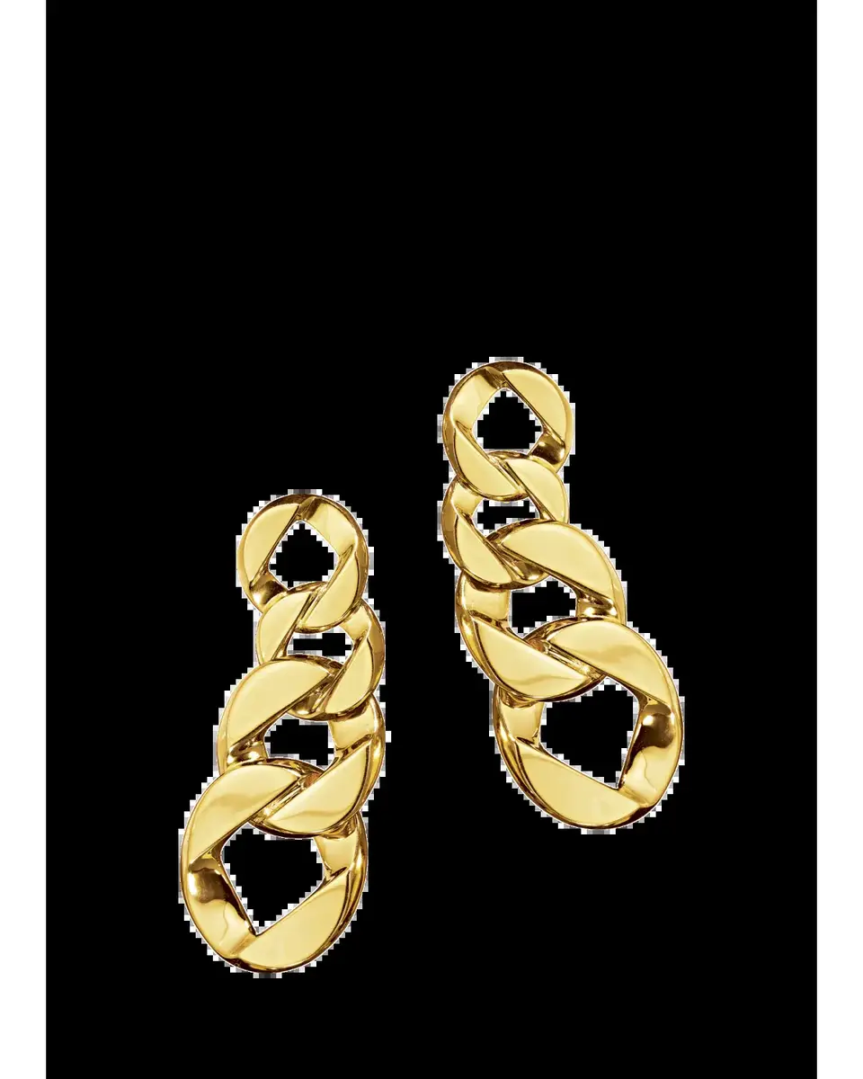 VERDURA 18K Yellow Gold Curb-Link Clip-On Earrings | Thumbnail 2 VERDURA 18K Yellow Gold Curb-Link Clip-On Earrings | Thumbnail 2