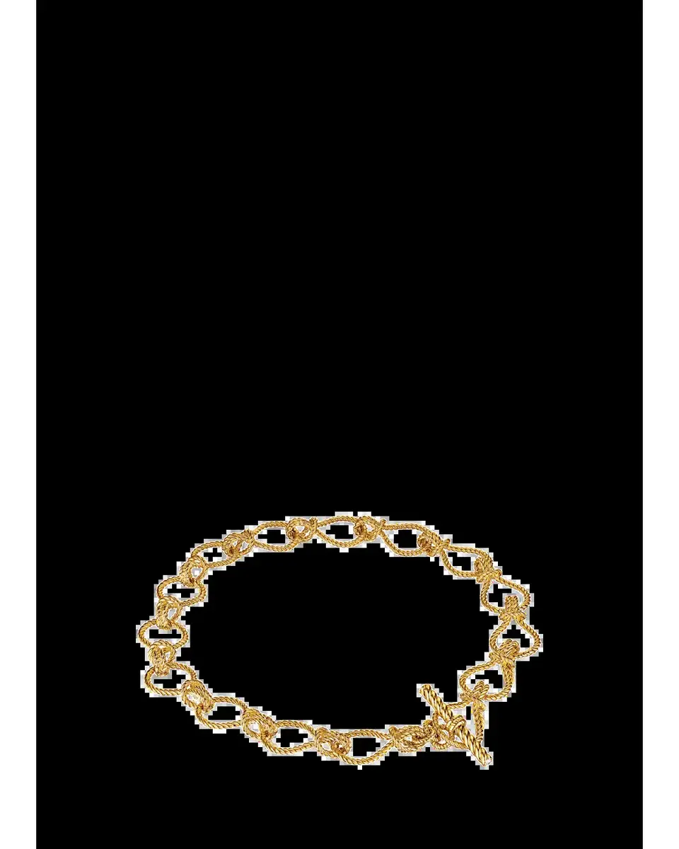 VERDURA 18K Yellow Gold Diamond Toggle Rope Link Bracelet | Thumbnail 2 VERDURA 18K Yellow Gold Diamond Toggle Rope Link Bracelet | Thumbnail 2