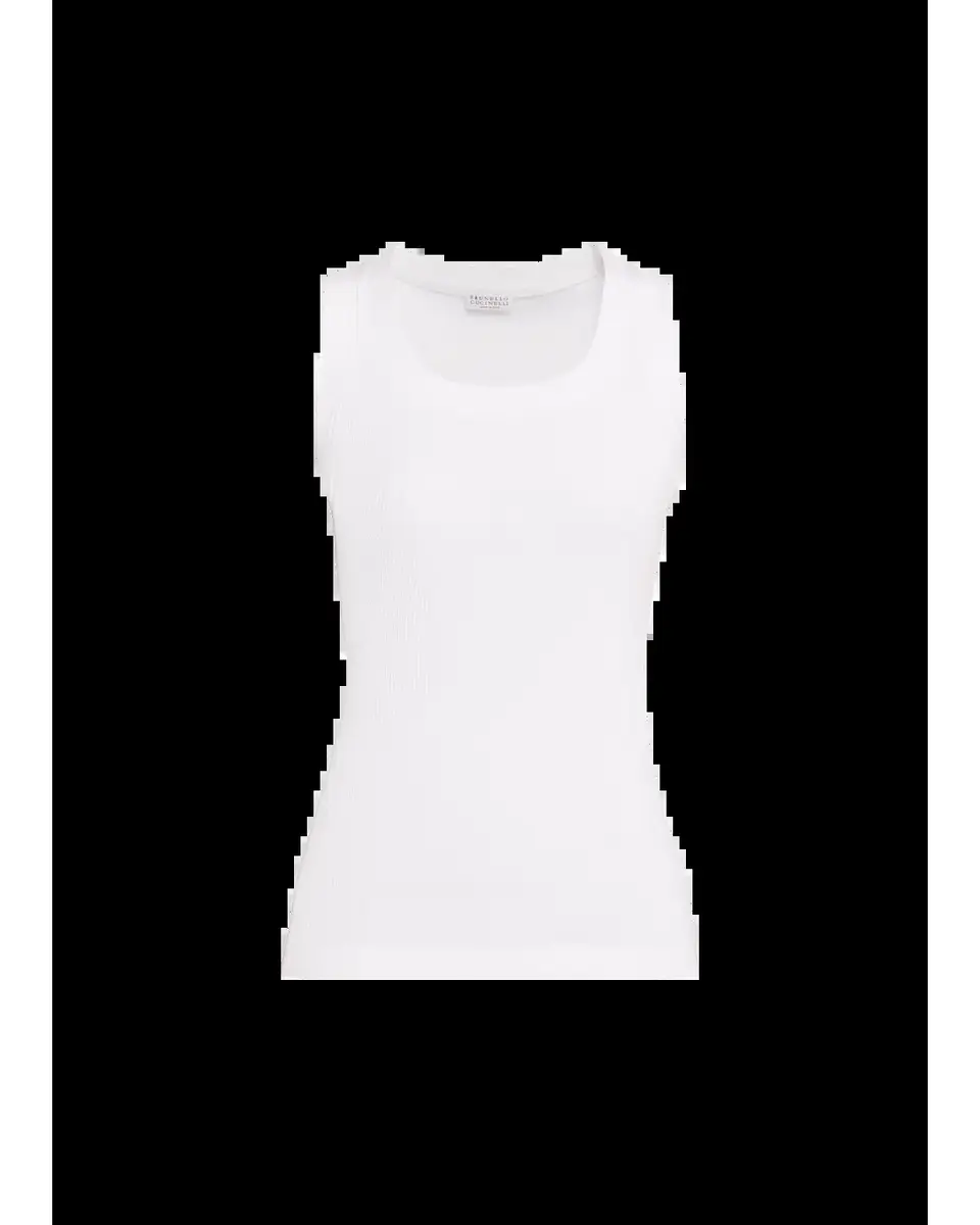 Brunello Cucinelli Sparkle Rib Knit Tank Top | Thumbnail 2