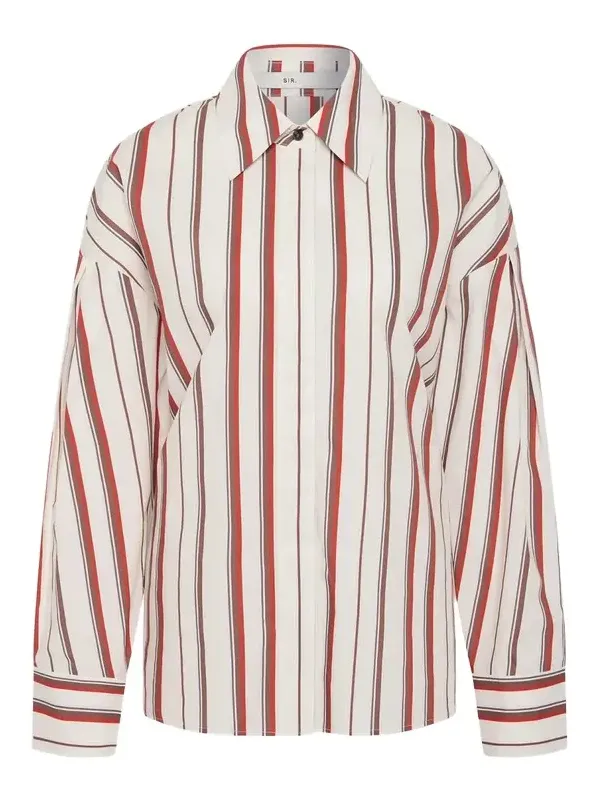 Alva Long-Sleeve Oversized Poplin Shirt