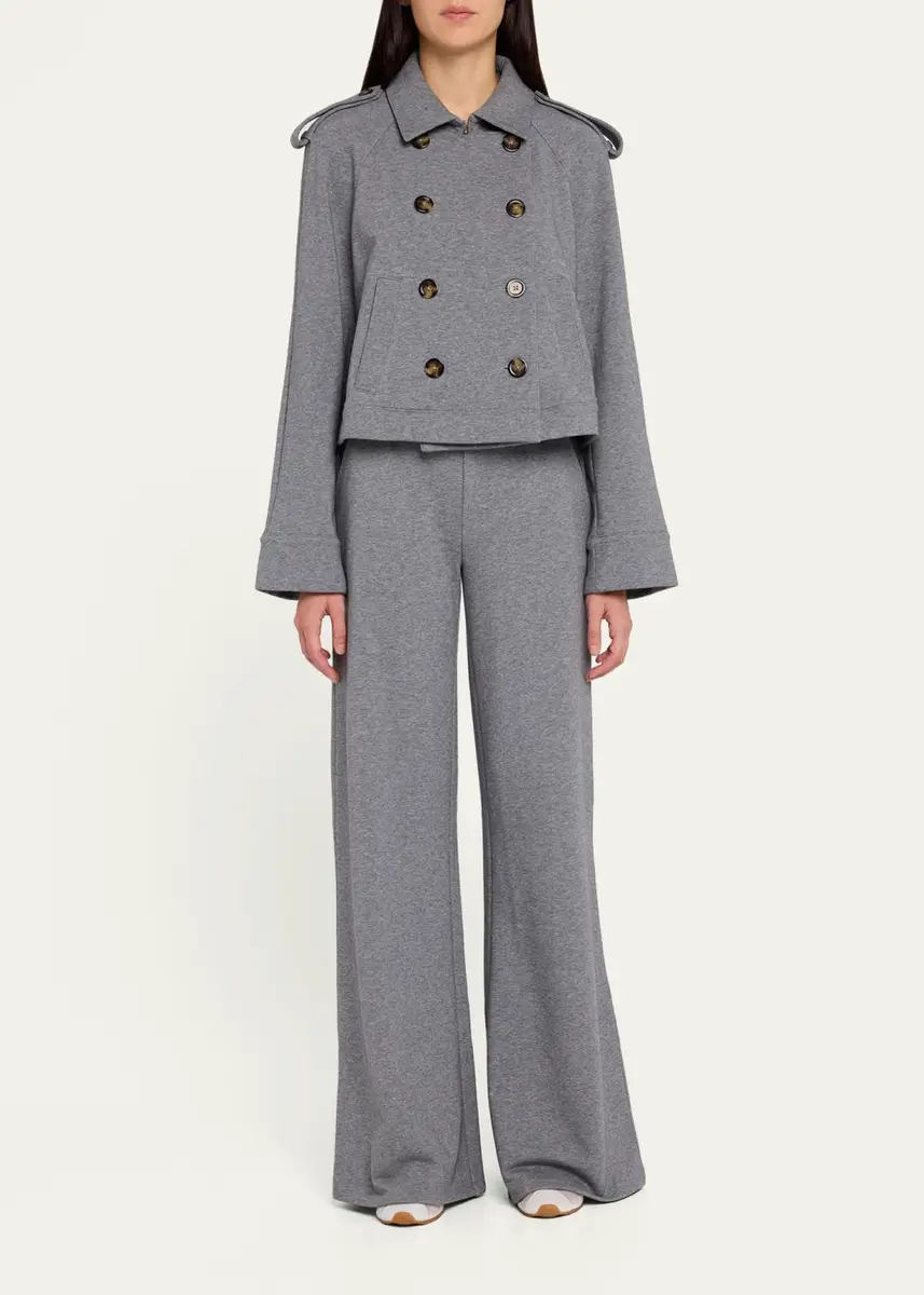 Veronica Beard Conneley Cotton-Blend Double-Breasted Crop Trench Coat | Thumbnail 2 Veronica Beard Conneley Cotton-Blend Double-Breasted Crop Trench Coat | Thumbnail 2