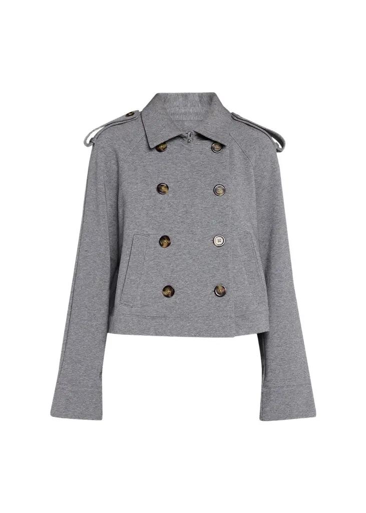 Veronica Beard Conneley Cotton-Blend Double-Breasted Crop Trench Coat