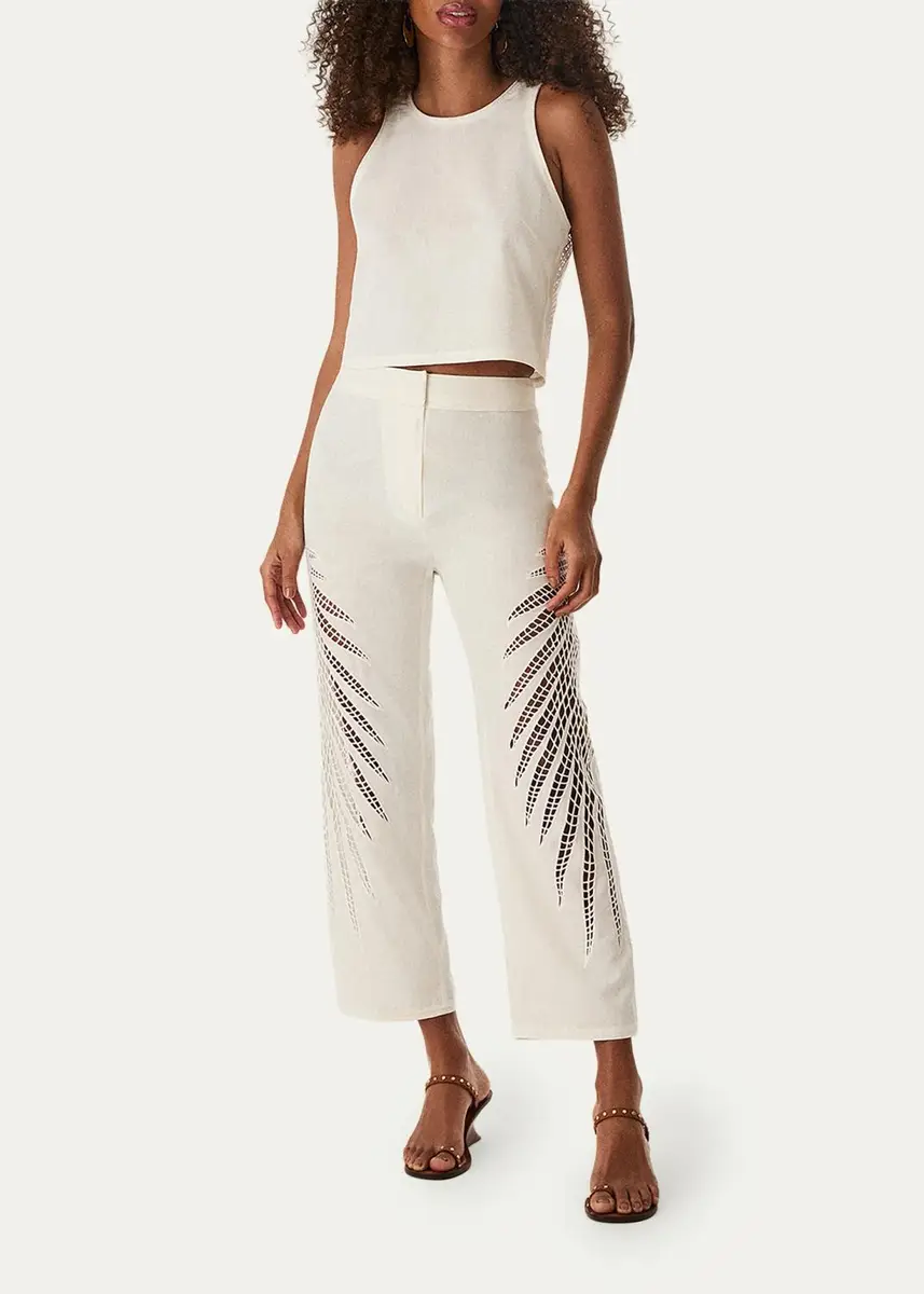 ViX Danna Eyelet Embroidered Cropped Pants | Thumbnail 2 ViX Danna Eyelet Embroidered Cropped Pants | Thumbnail 2