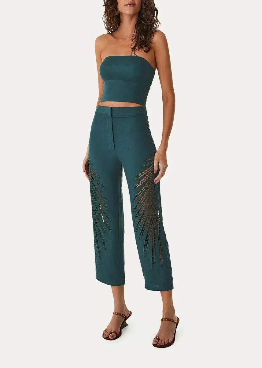 ViX Danna Eyelet Embroidered Cropped Pants | Thumbnail 6 ViX Danna Eyelet Embroidered Cropped Pants | Thumbnail 6