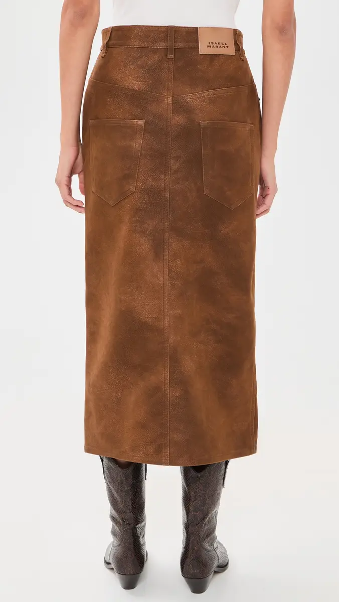 ISABEL MARANT ÉTOILE Bisane Faux Suede Skirt | Thumbnail 3 ISABEL MARANT ÉTOILE Bisane Faux Suede Skirt | Thumbnail 3