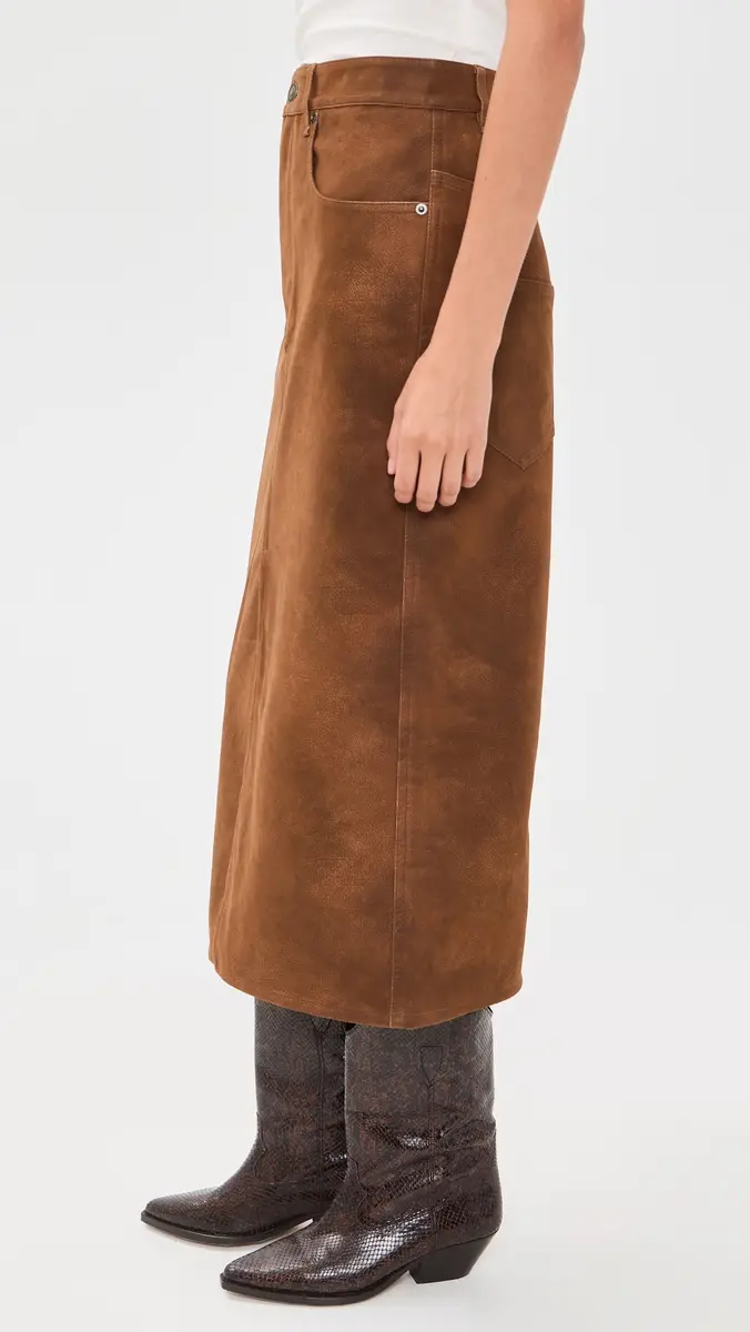 ISABEL MARANT ÉTOILE Bisane Faux Suede Skirt | Thumbnail 4 ISABEL MARANT ÉTOILE Bisane Faux Suede Skirt | Thumbnail 4