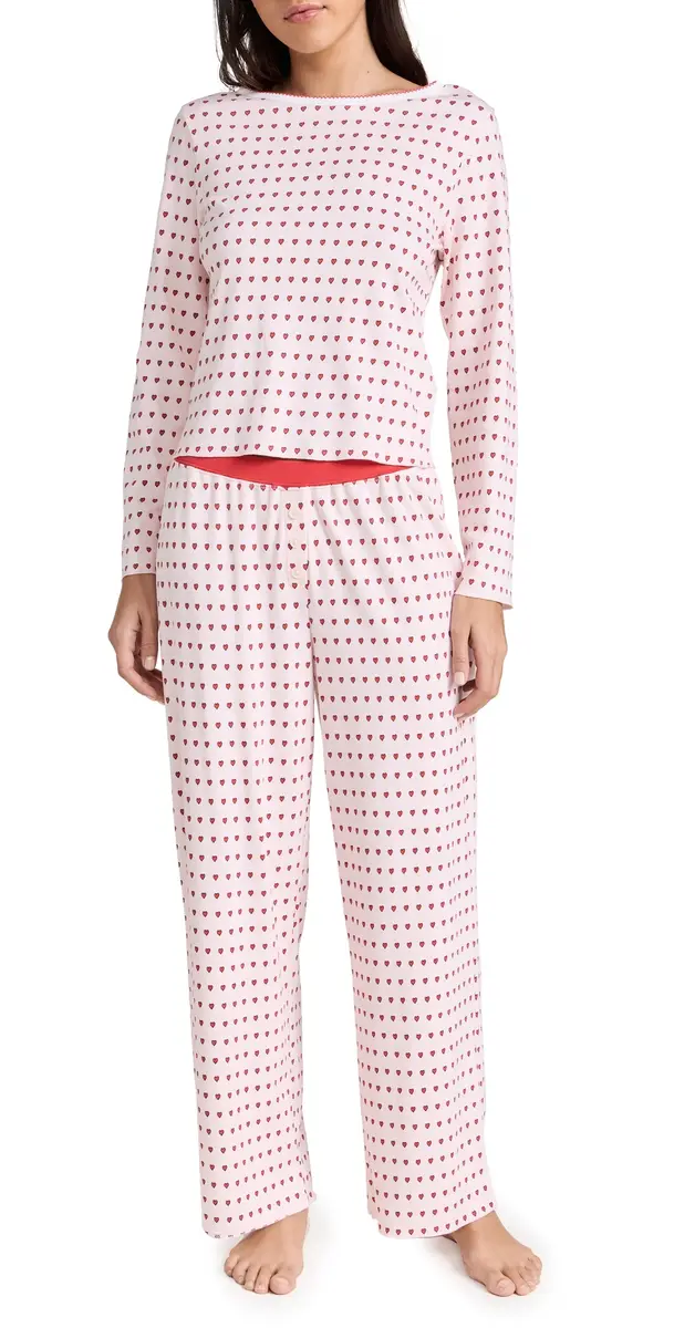Cozyland by Morgan Lane Ellie ajama Set Blush | Image 1 Cozyland by Morgan Lane Ellie ajama Set Blush | Image 1