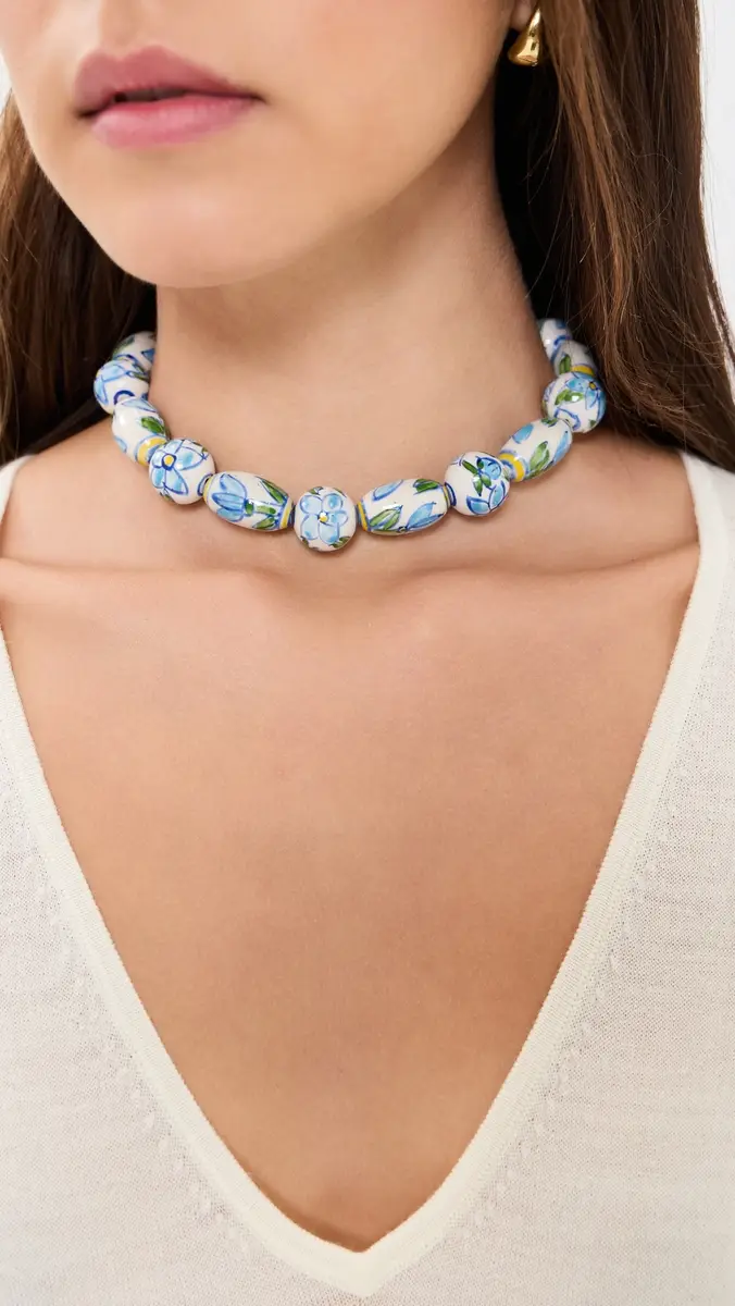 Logan Tay Green Floral Beaded Necklace | Thumbnail 3 Logan Tay Green Floral Beaded Necklace | Thumbnail 3