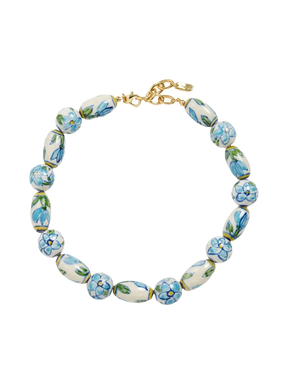 Green Floral Beaded Necklace Green Floral Beaded Necklace