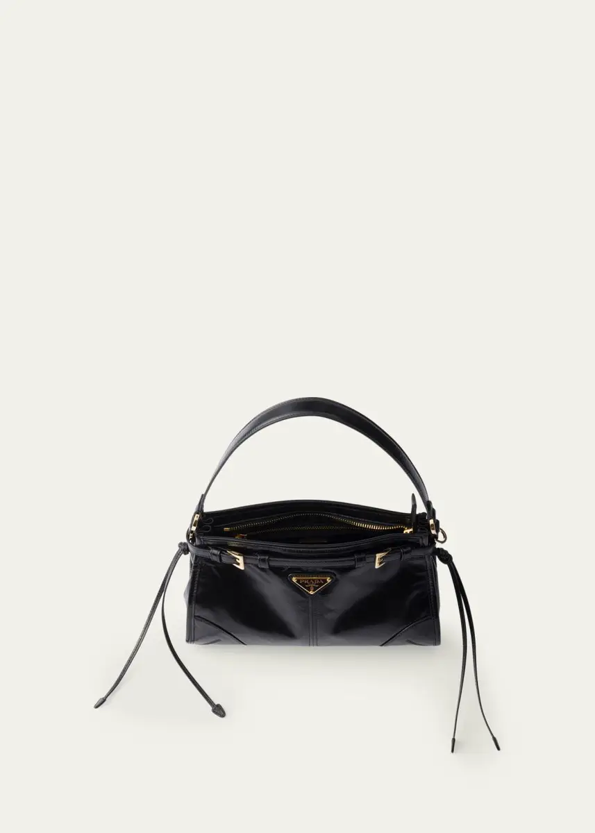 Prada Bonnie Glossy Leather Top-Handle Bag | Thumbnail 3
