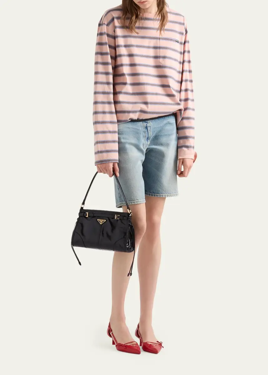 Prada Bonnie Glossy Leather Top-Handle Bag | Thumbnail 4