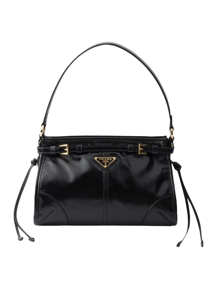 Bonnie Glossy Leather Top-Handle Bag