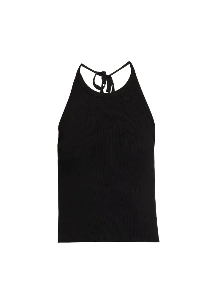 Sylvie Ribbed Halter Tank Top