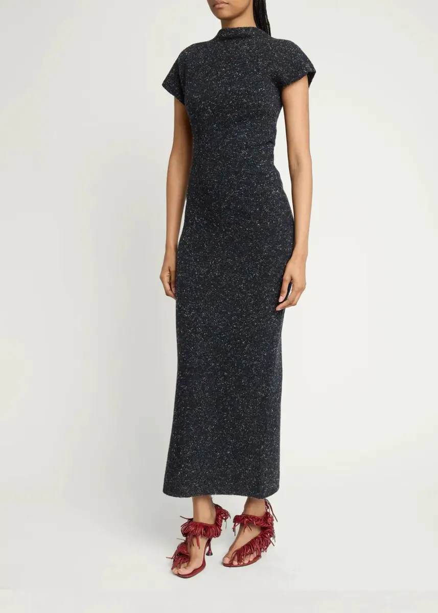Proenza Schouler Abie Donegal-Effect Knit Wool Maxi Dress | Thumbnail 4 Proenza Schouler Abie Donegal-Effect Knit Wool Maxi Dress | Thumbnail 4
