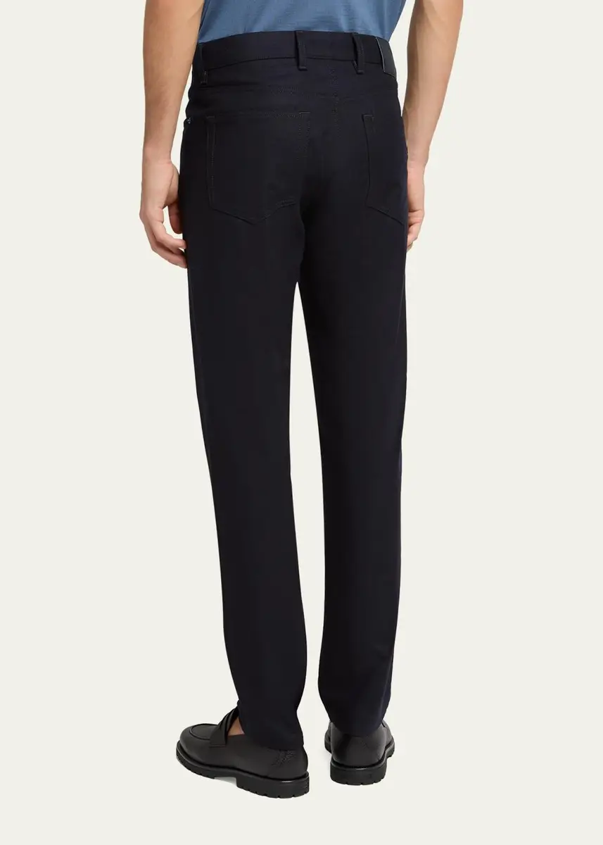Zegna Men's Wool and Cashmere Flannel Five-Pocket Pants | Thumbnail 3 Zegna Men's Wool and Cashmere Flannel Five-Pocket Pants | Thumbnail 3