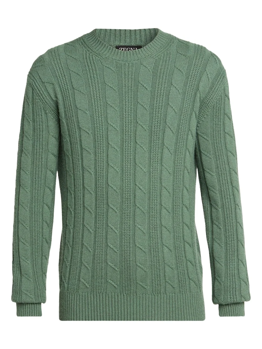 Men's 7gg Oasi Cashmere Cable Crewneck Sweater Men's 7gg Oasi Cashmere Cable Crewneck Sweater