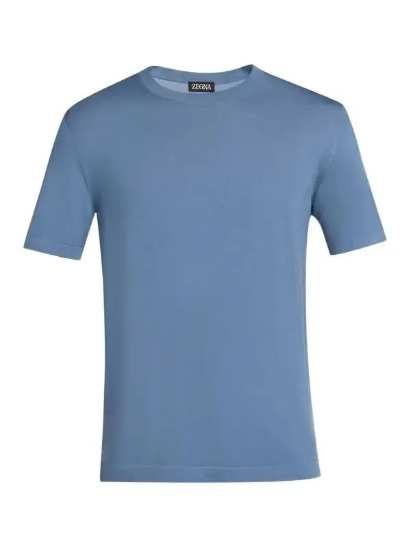 Zegna Men's Trofeo Wool Solid Crewneck T-Shirt