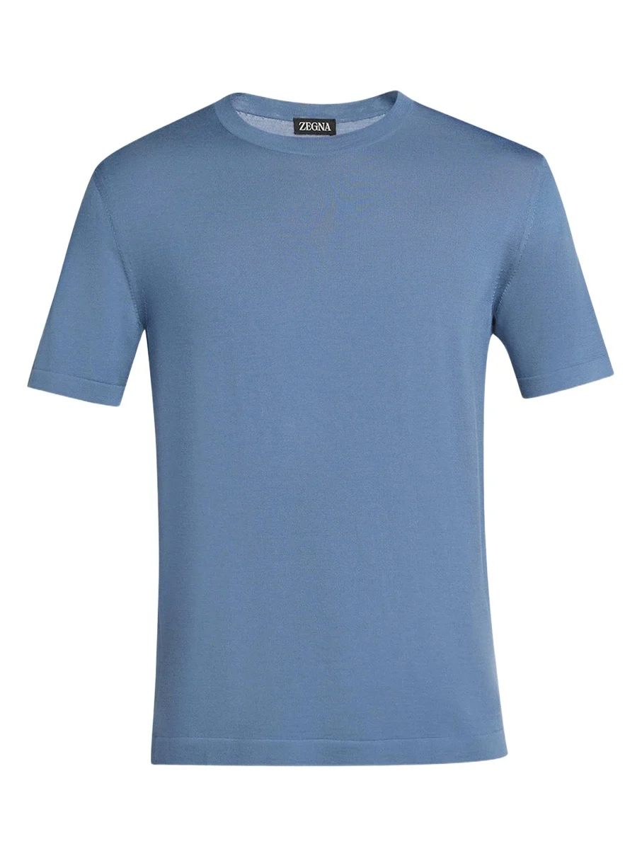 Zegna Men's Trofeo Wool Solid Crewneck T-Shirt
