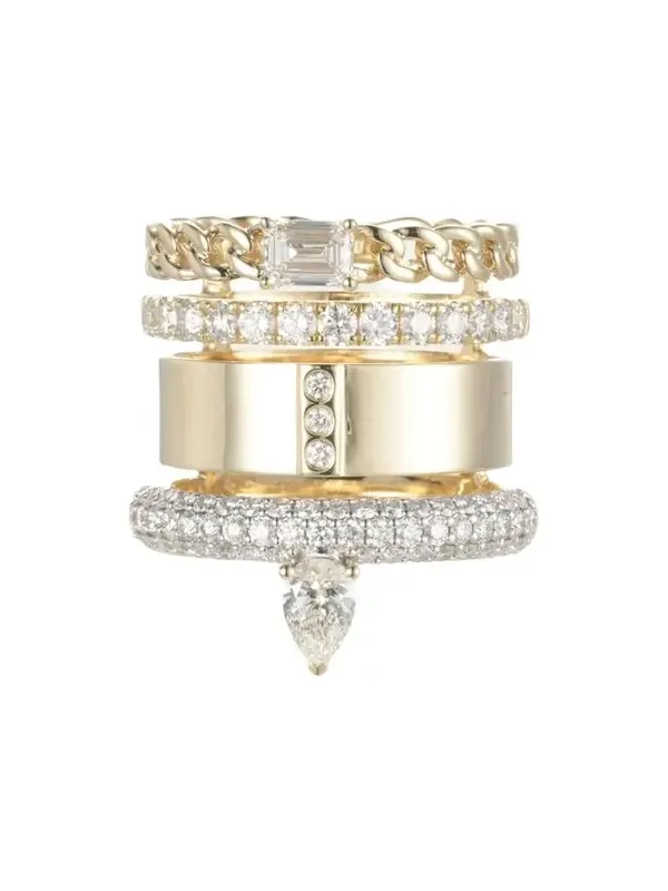 Type Jewelry The Type Stack Pave Diamond Ring