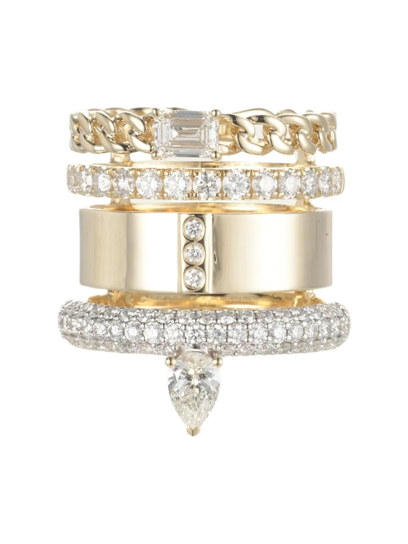 Type Jewelry The Type Stack Pave Diamond Ring