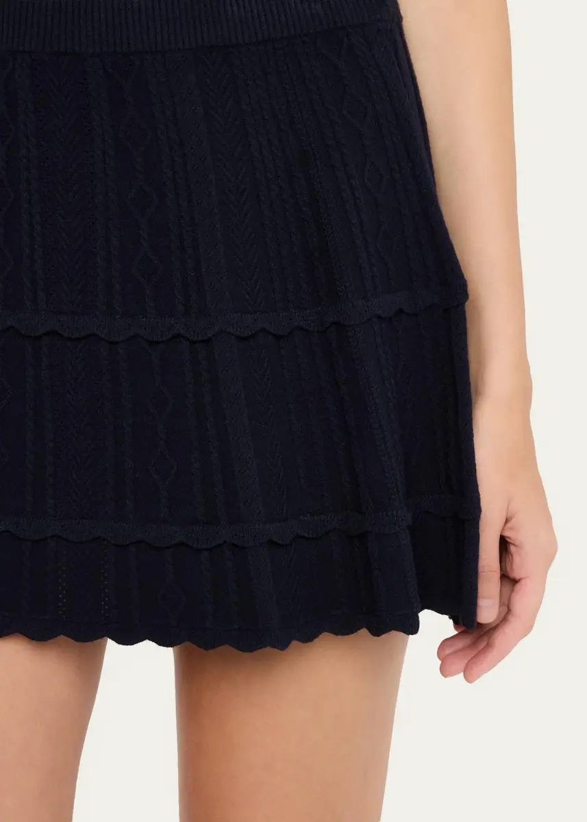 LoveShackFancy Rora Cable-Knit Mini Skirt | Thumbnail 5 LoveShackFancy Rora Cable-Knit Mini Skirt | Thumbnail 5