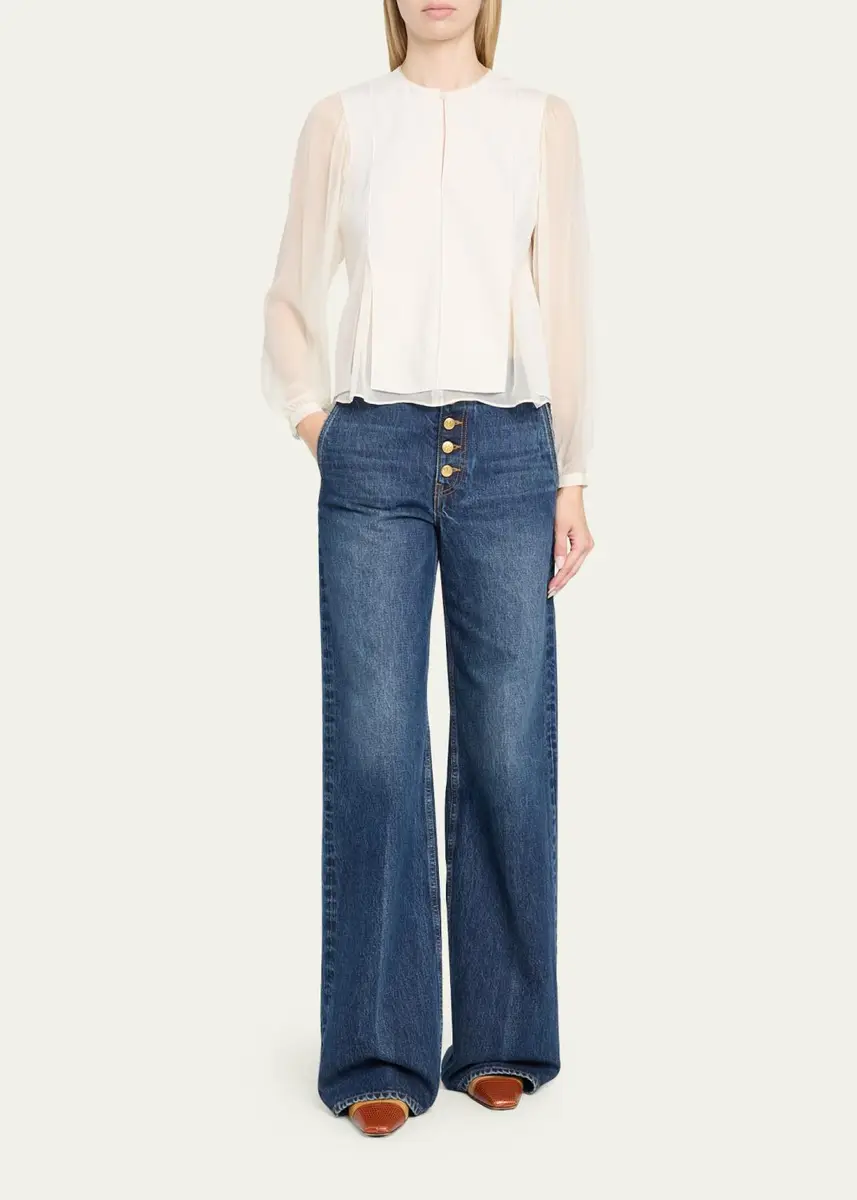 Ulla Johnson Lucette Long-Sleeve Blouse | Thumbnail 2