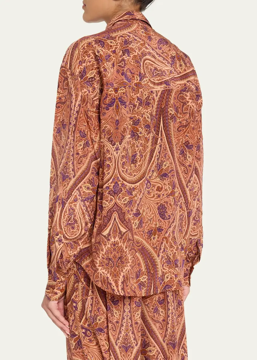 Ulla Johnson Lise Long-Sleeve Tie-Neck Silk Blouse | Thumbnail 3
