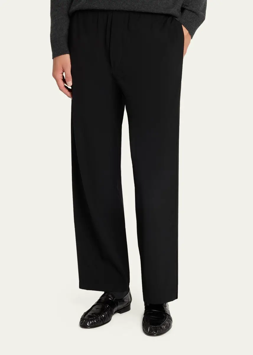The Row Men's Pascale Wool Twill Pull-On Pants | Thumbnail 4 The Row Men's Pascale Wool Twill Pull-On Pants | Thumbnail 4