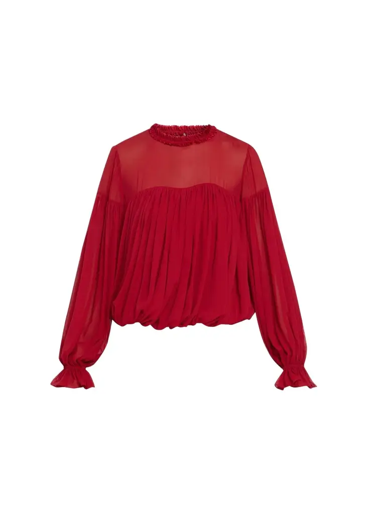 Ulla Johnson Pearl Silk Chiffon Blouse | Image 1 Ulla Johnson Pearl Silk Chiffon Blouse | Image 1