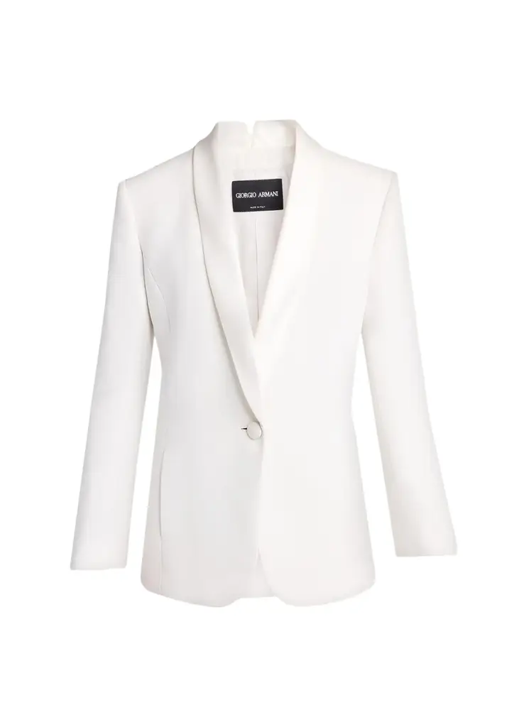 Giorgio Armani Slit-Cuff Single-Breasted Blazer | Image 1 Giorgio Armani Slit-Cuff Single-Breasted Blazer | Image 1