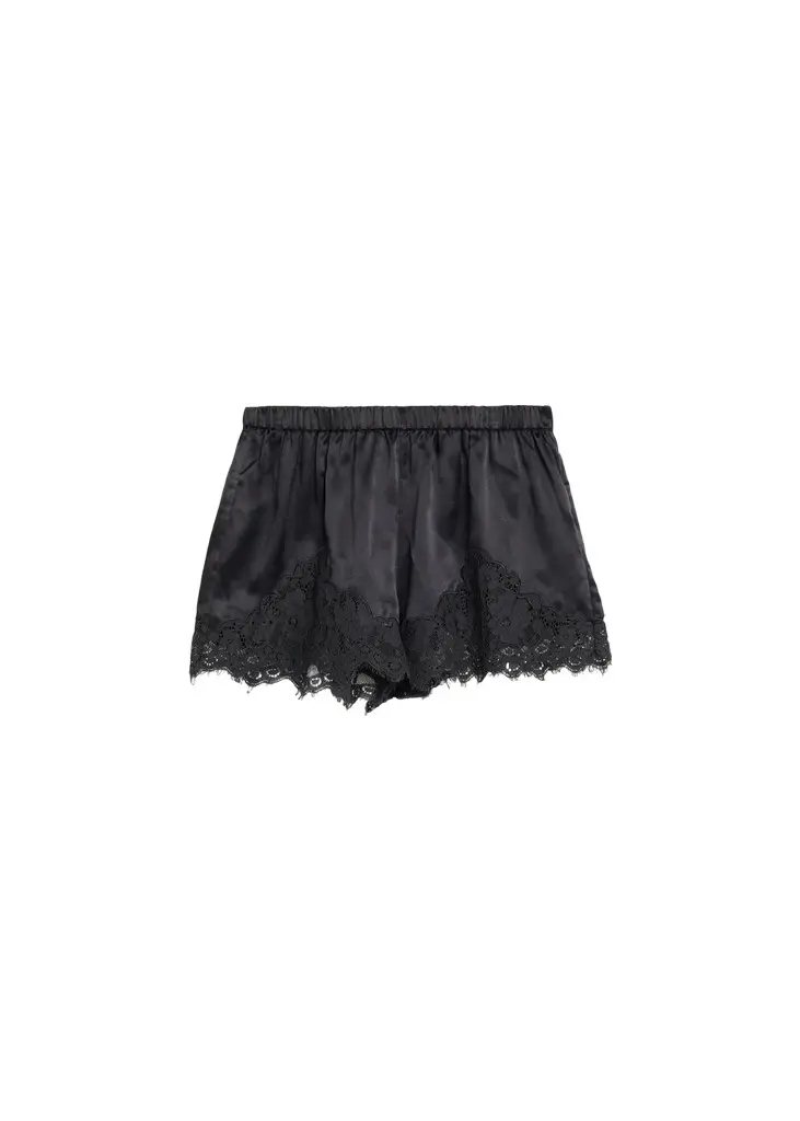 RE/DONE Jennie Lace-Trim Satin Shorts | Image 1 RE/DONE Jennie Lace-Trim Satin Shorts | Image 1