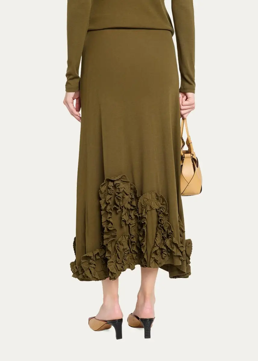 Ulla Johnson Heloise Jersey Wool Midi Skirt | Thumbnail 3