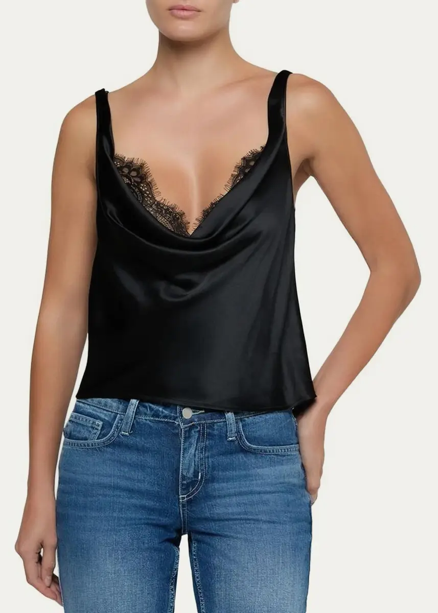 L'Agence Evadne Silk Lace Camisole | Thumbnail 4