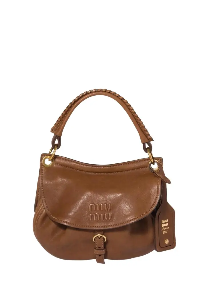 Miu Miu Rendez-vous Leather Top-Handle Bag | Image 1 Miu Miu Rendez-vous Leather Top-Handle Bag | Image 1