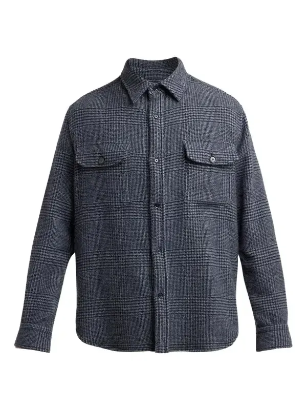 Brioni Men's Vagabond Cashmere Plaid Overshirt