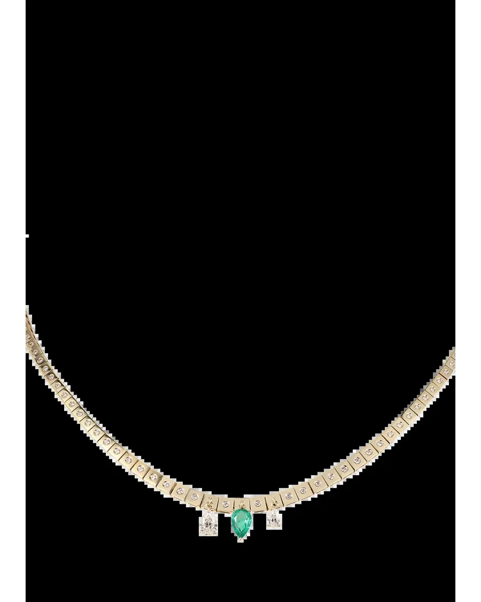 Type Jewelry LEGGO Fringe Emerald and Diamond Tennis Necklace | Thumbnail 2 Type Jewelry LEGGO Fringe Emerald and Diamond Tennis Necklace | Thumbnail 2