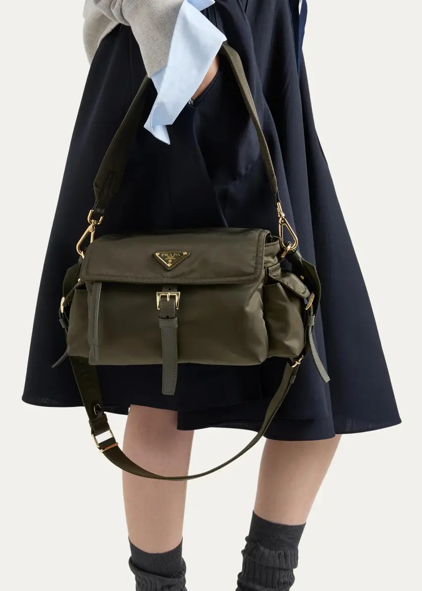 Prada Explore Medium Re-Nylon Shoulder Bag | Thumbnail 4 Prada Explore Medium Re-Nylon Shoulder Bag | Thumbnail 4