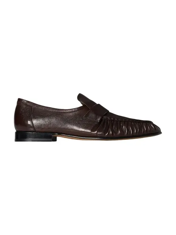 The Row Men's Soft Grained Leather Penny Loafers