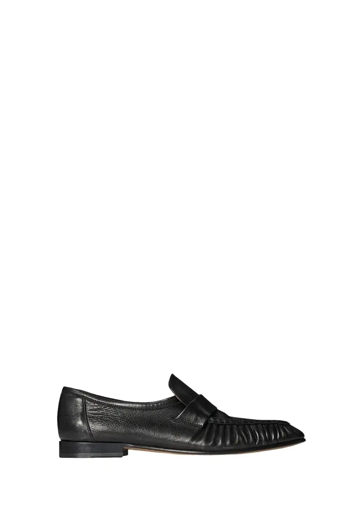 The Row Men's Soft Grained Leather Penny Loafers | Image 1 The Row Men's Soft Grained Leather Penny Loafers | Image 1