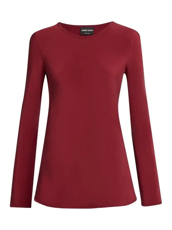Long-Sleeve Silk Stretch Shirt Long-Sleeve Silk Stretch Shirt