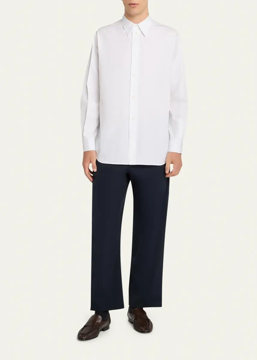 The Row Men's Tomek Cotton Poplin Dress Shirt | Thumbnail 2 The Row Men's Tomek Cotton Poplin Dress Shirt | Thumbnail 2