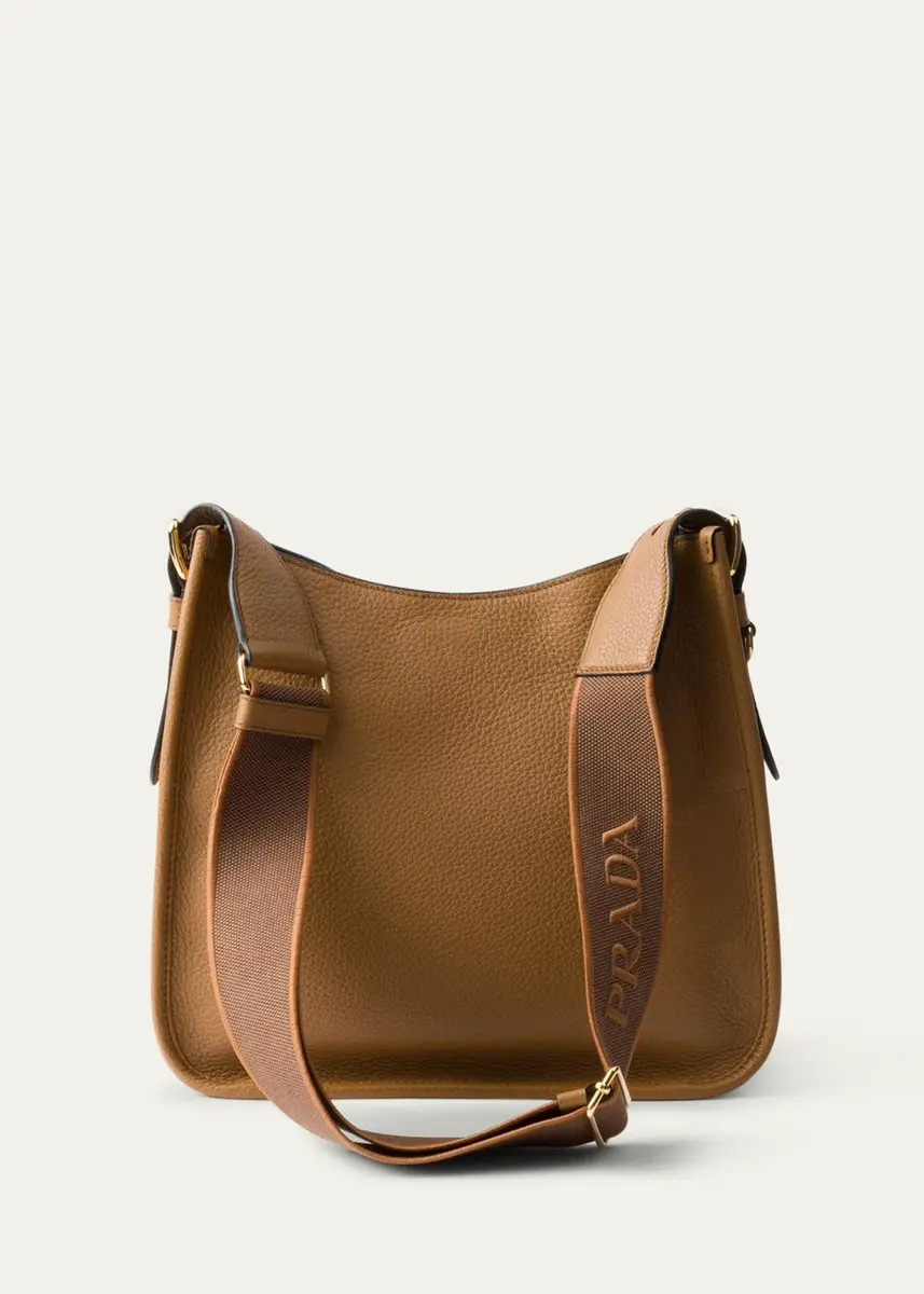 Prada Medium Daino Soft Leather Hobo Crossbody Bag | Thumbnail 3 Prada Medium Daino Soft Leather Hobo Crossbody Bag | Thumbnail 3