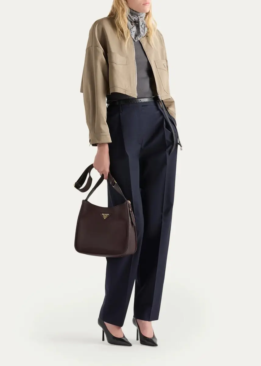 Prada Medium Daino Soft Leather Hobo Crossbody Bag | Thumbnail 8 Prada Medium Daino Soft Leather Hobo Crossbody Bag | Thumbnail 8