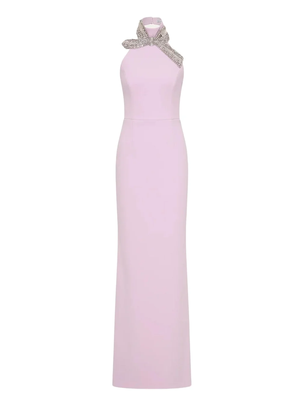 Yolanda Diamante Bow Halter Column Gown Yolanda Diamante Bow Halter Column Gown