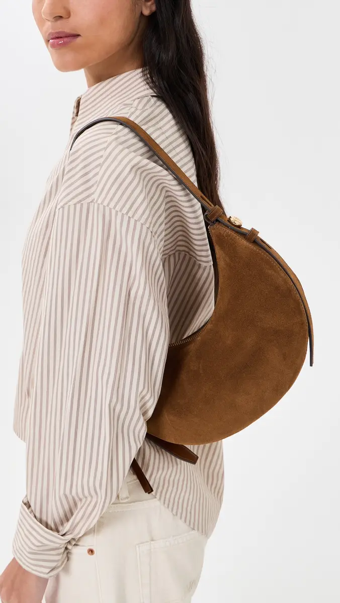 Tory Burch Romy Suede Half Moon Bag | Thumbnail 3 Tory Burch Romy Suede Half Moon Bag | Thumbnail 3