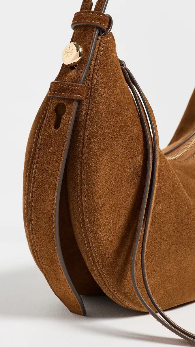 Tory Burch Romy Suede Half Moon Bag | Thumbnail 5 Tory Burch Romy Suede Half Moon Bag | Thumbnail 5